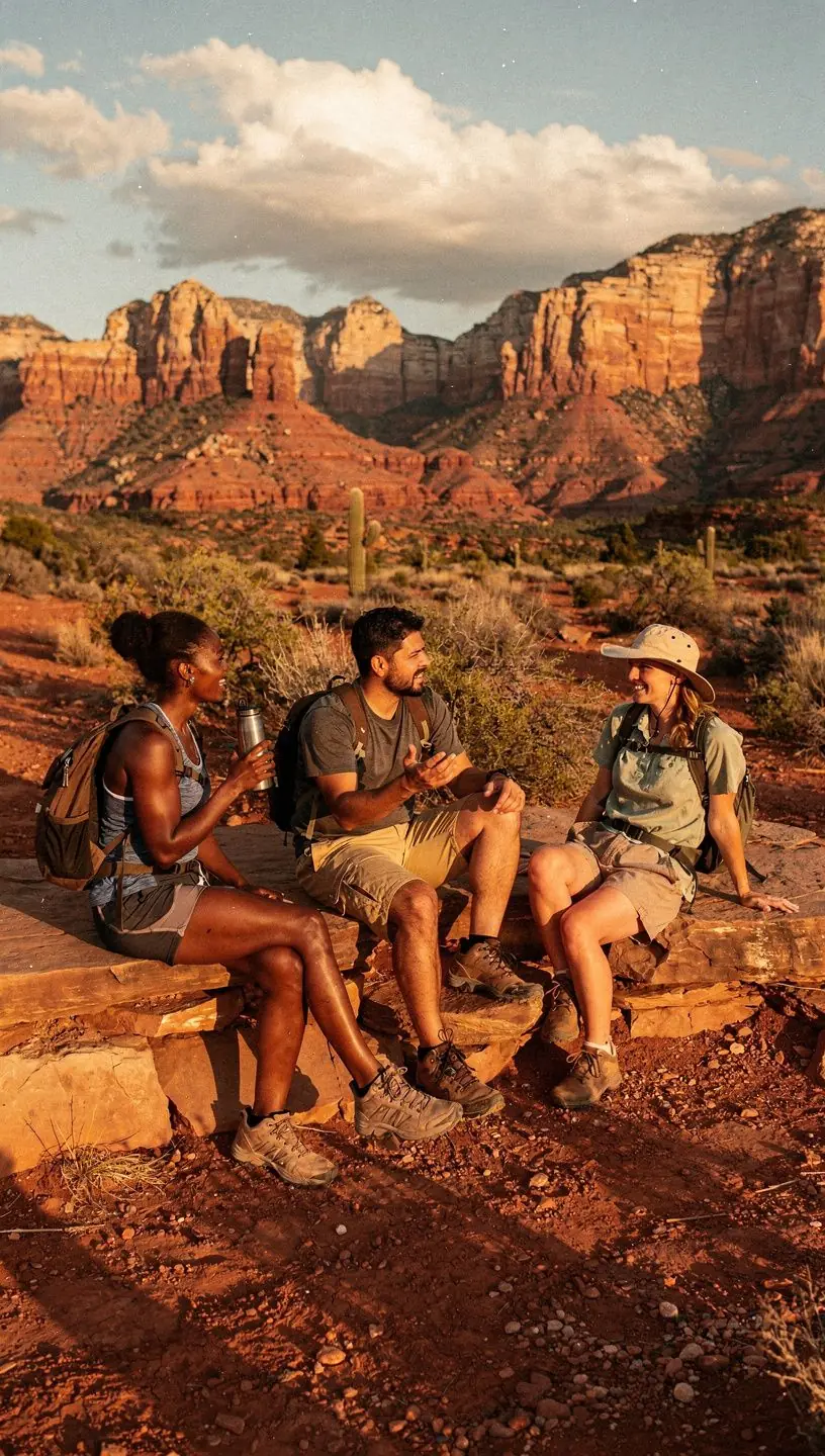 Старинный маяк на побережье, окруженный буйной зеленью.