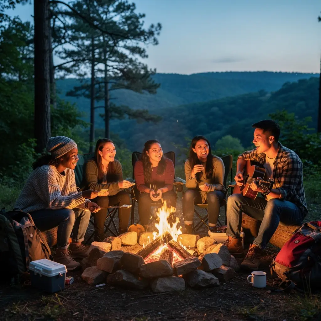 Маленький городок с уютными кафе и уникальными магазинами.